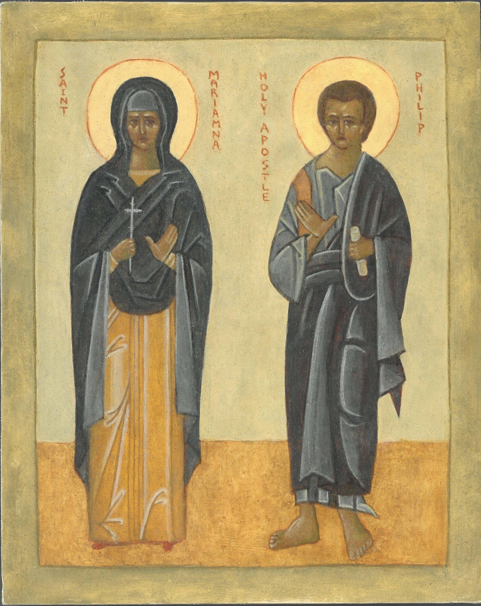 Religious icon: Saint Mariamne and Saint Philip